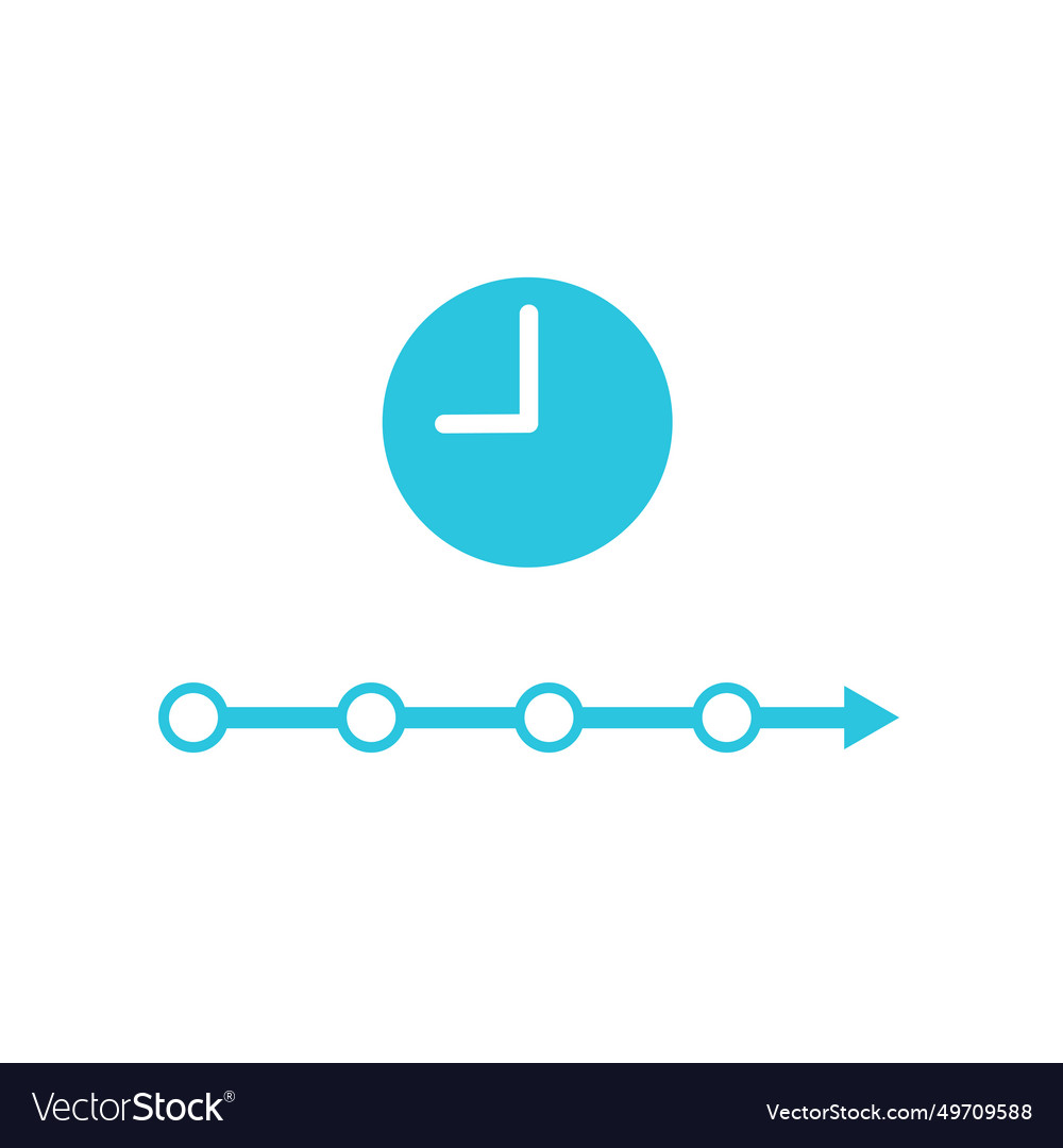 Timeline symbol from blue icon set vector image Timeline symbol from blue icon set