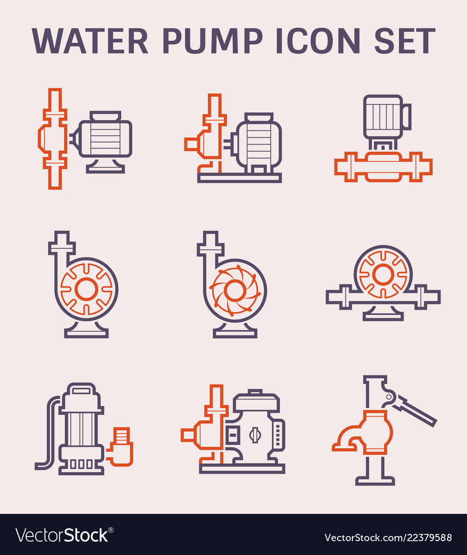 Water pump icon Royalty Free Vector Image - VectorStock