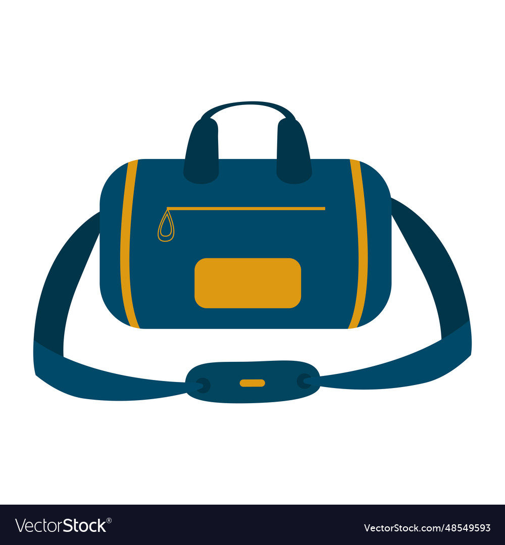 A sports bag in cartoon style Royalty Free Vector Image