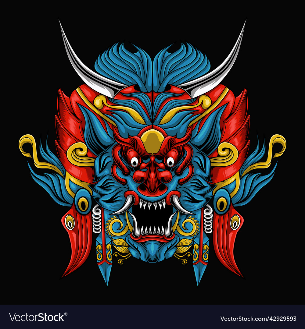 Barong of indonesia Royalty Free Vector Image - VectorStock