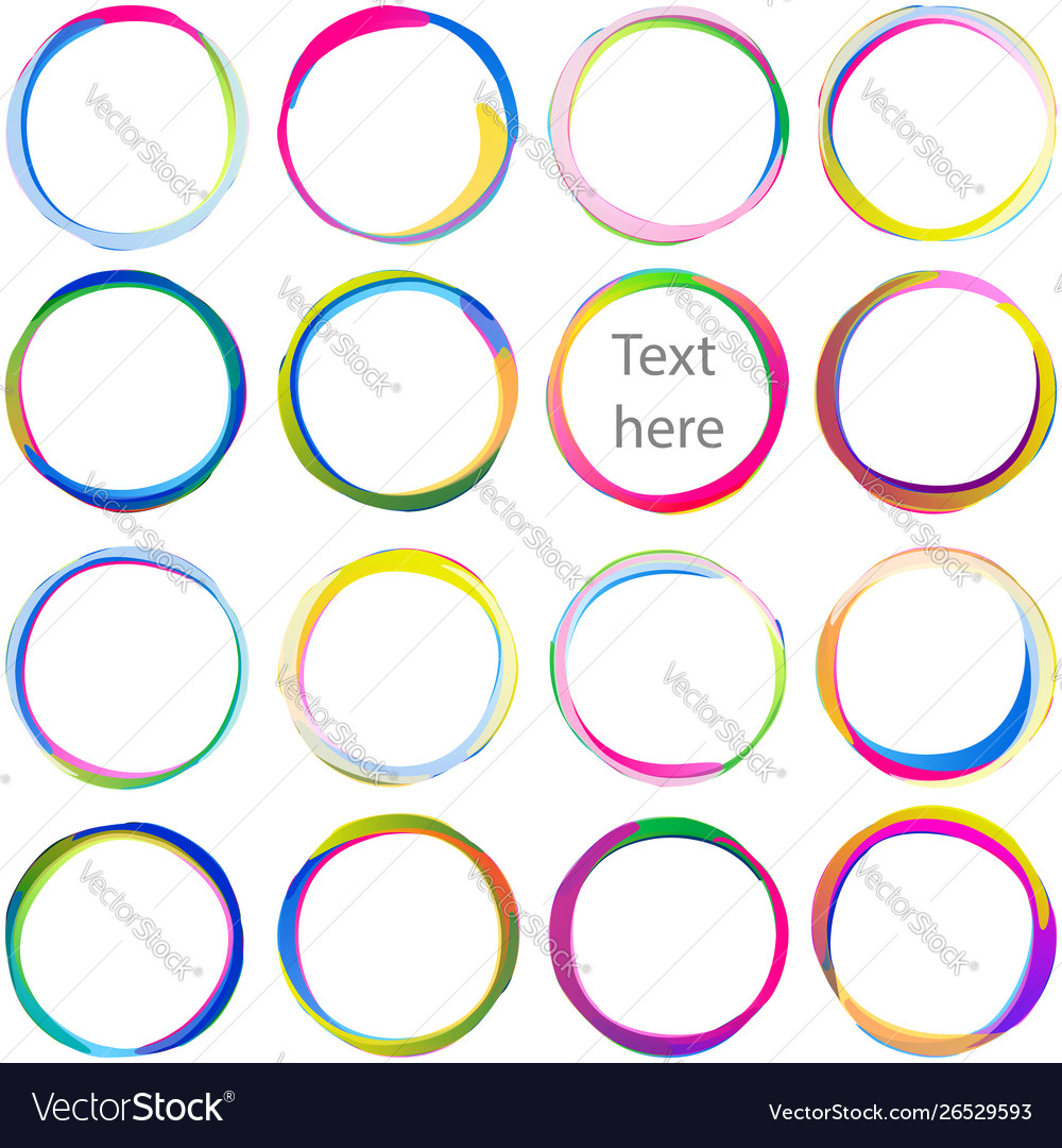 Blob ring overlaping circle arc swirl multicolor
