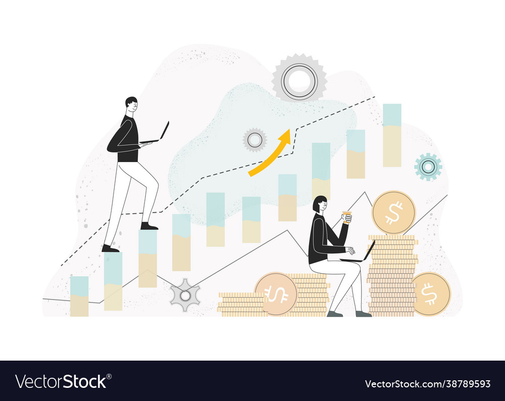 Candlestick chart stock market Royalty Free Vector Image