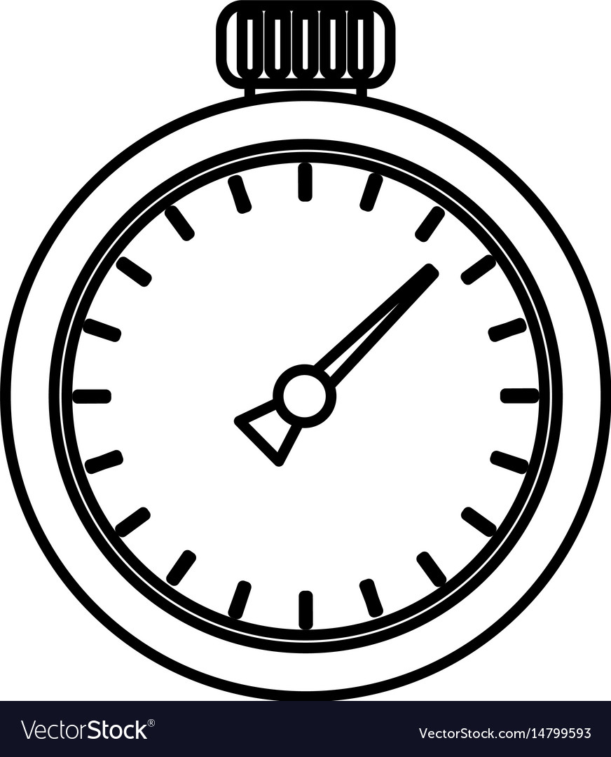 Chronometer device isolated icon