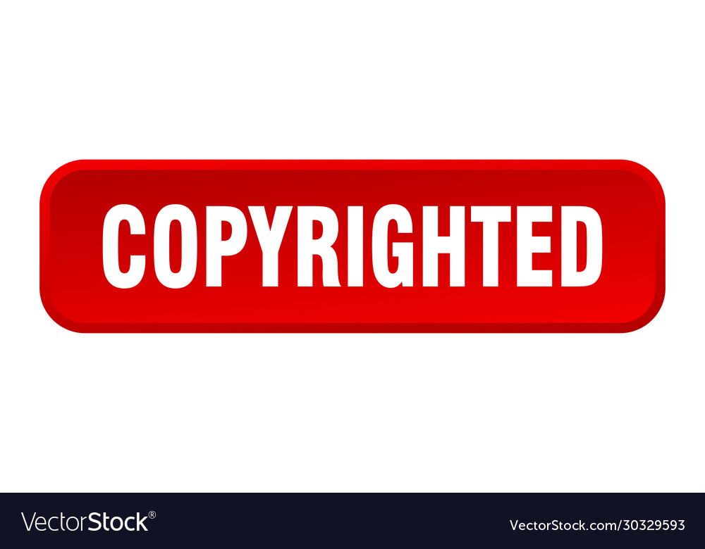 Copyrighted button square 3d push