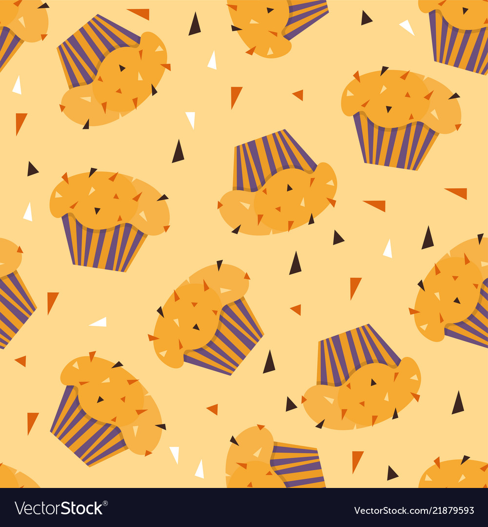 Cupcakes pattern seamless print