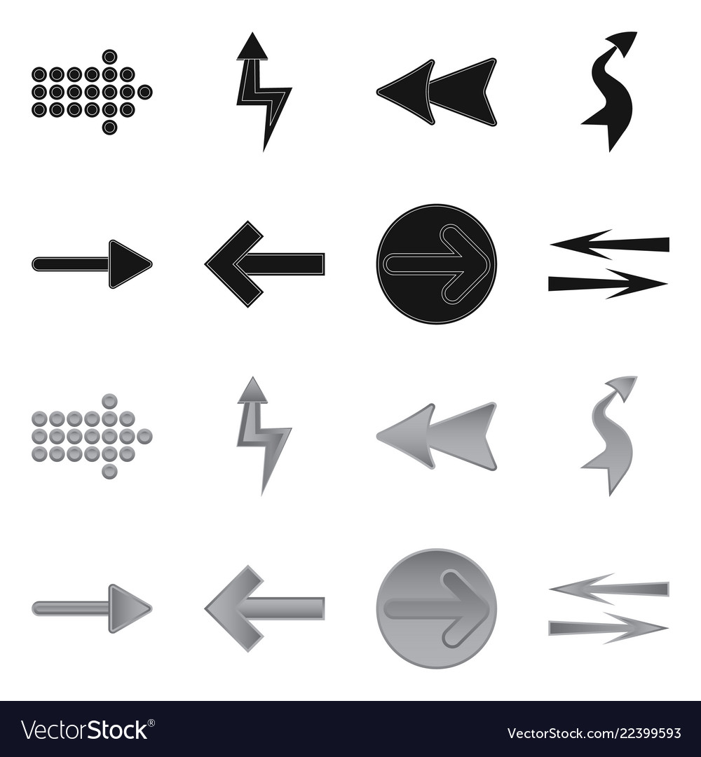 Design of element and arrow icon set