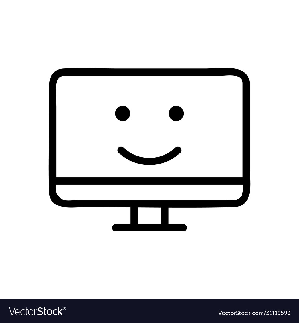 Good protected computer condition icon vector image Good protected computer condition icon