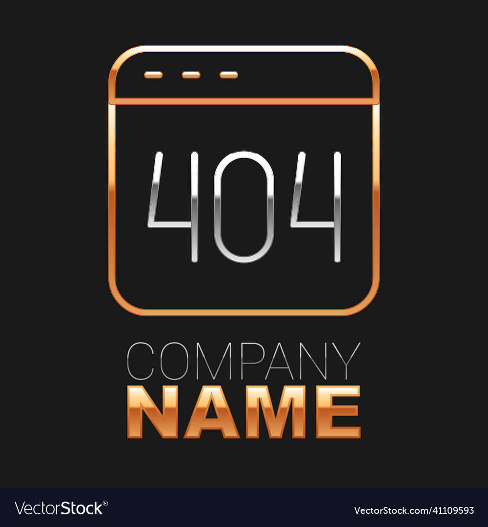 Line page with a 404 error icon isolated on black vector image Line page with a 404 error icon isolated on black