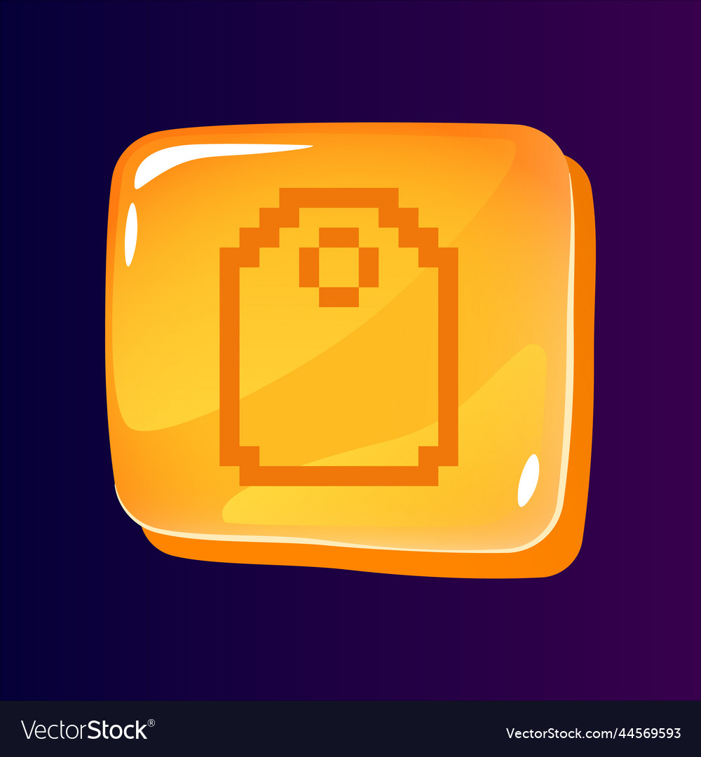 Price tag glossy ui button with pixelated icon Vector Image Price tag glossy ui button with pixelated icon