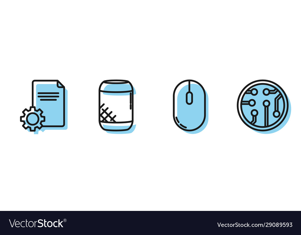 Set line computer mouse file document voice