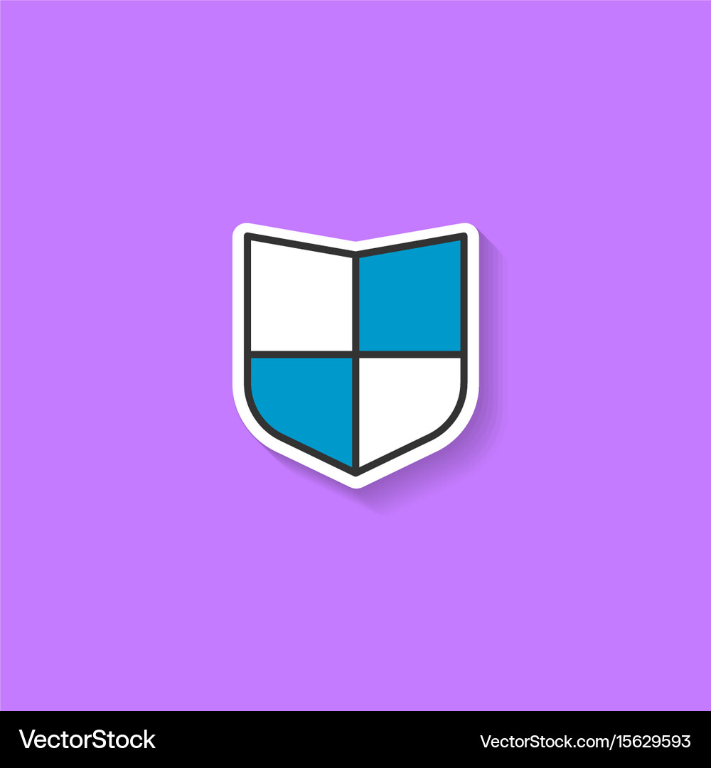 Shield flat icon Royalty Free Vector Image - VectorStock