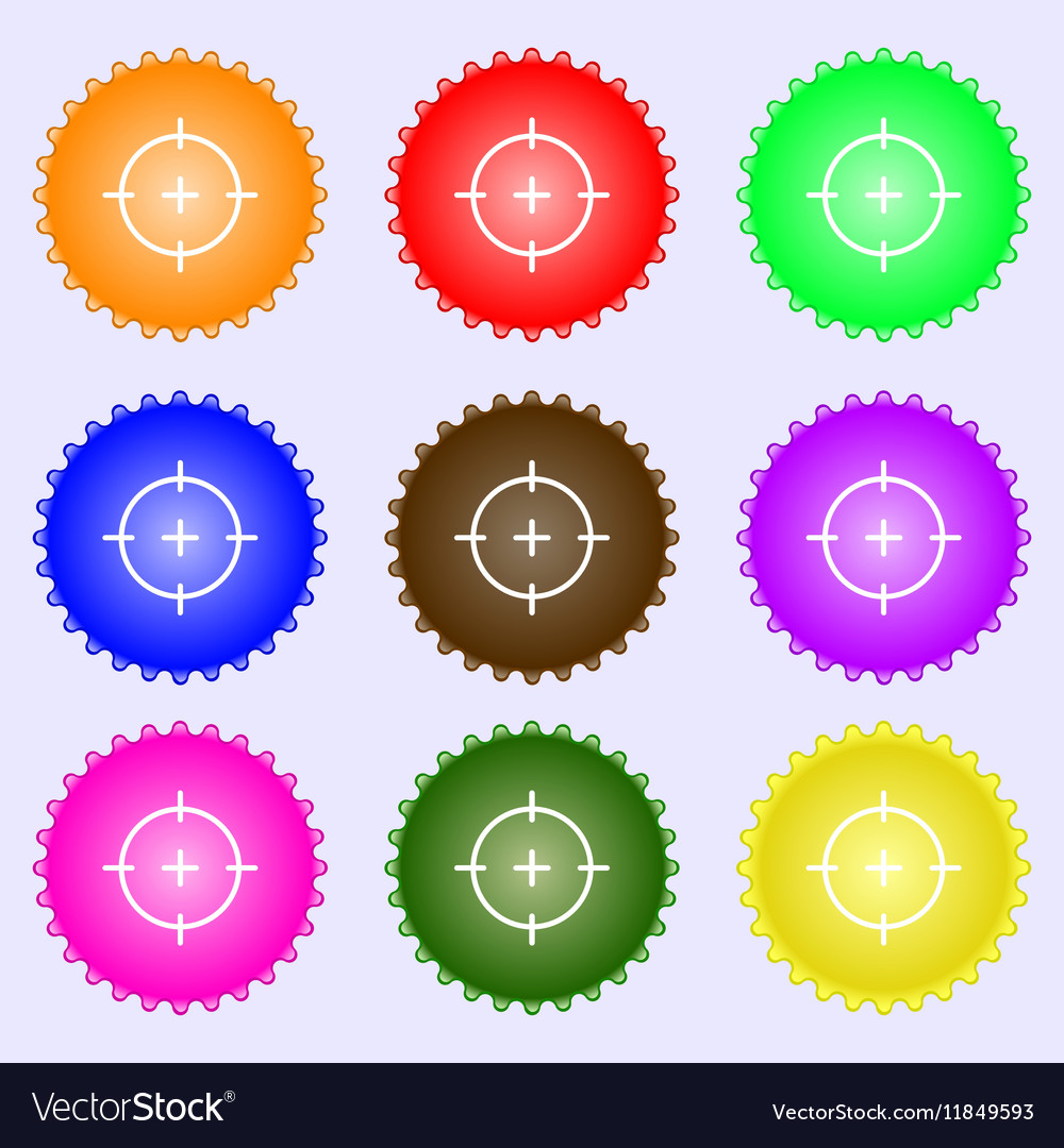 Sight icon sign big set of colorful diverse