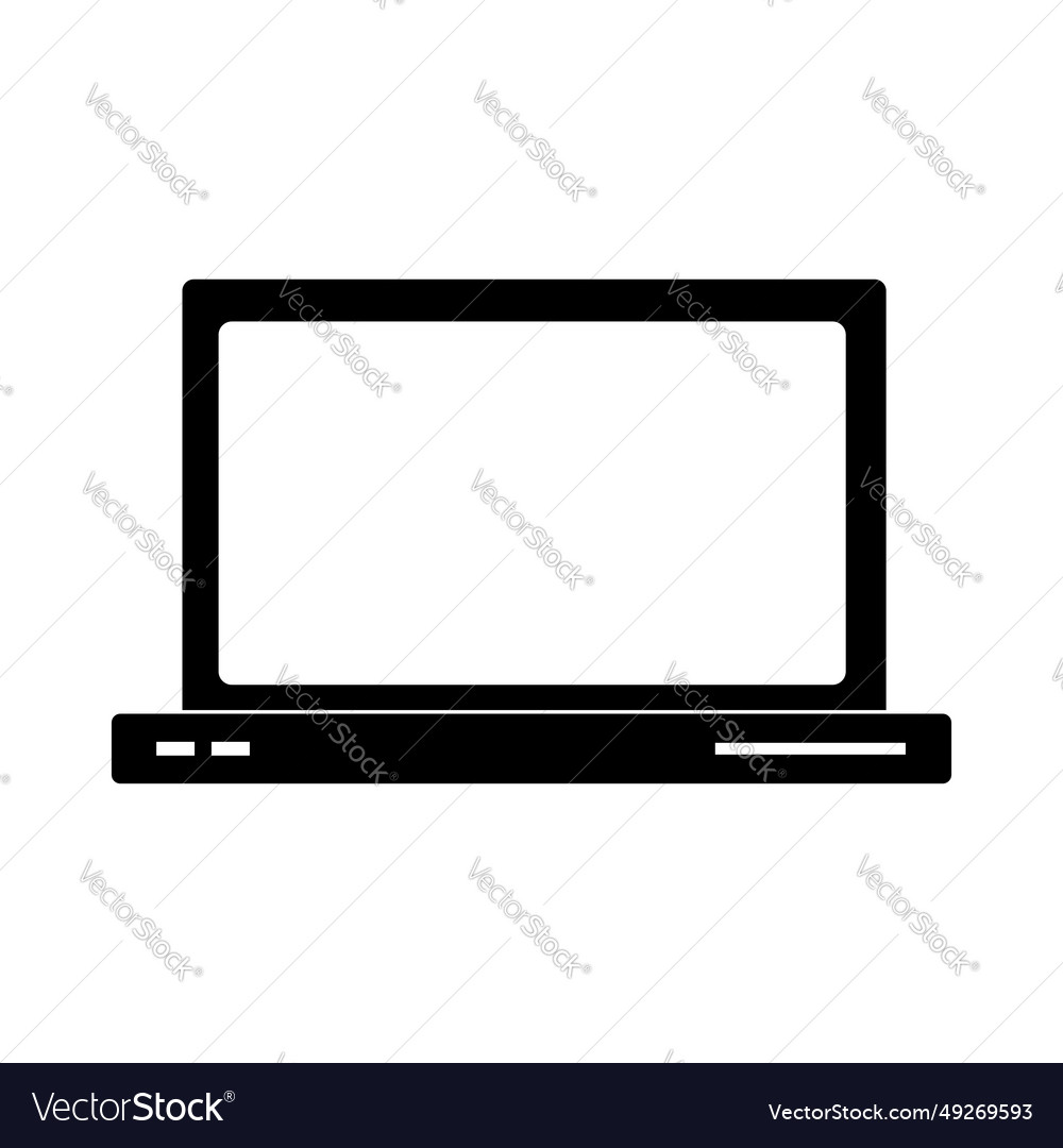 Simple of notebook or laptop personal computer vector image Simple of notebook or laptop personal computer