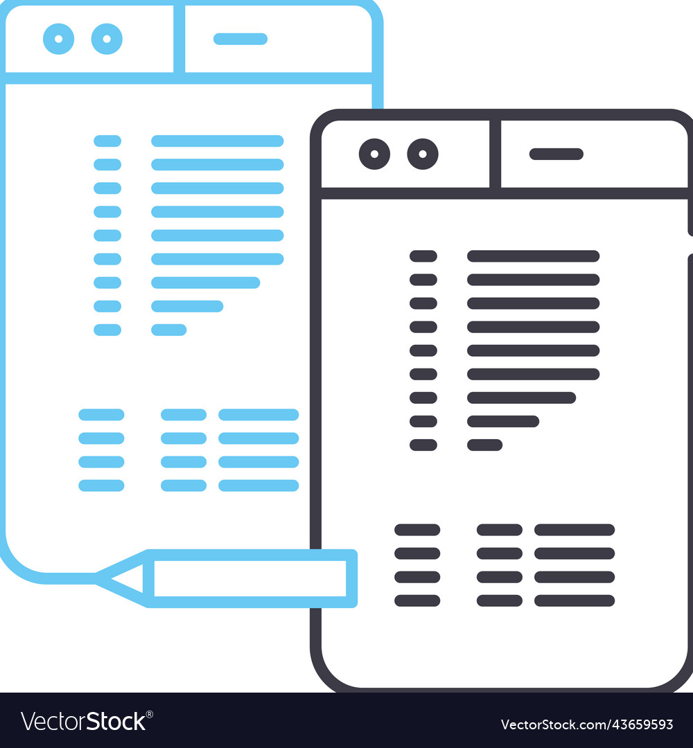 Text editor line icon outline symbol