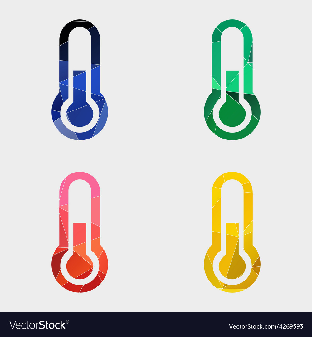 Thermometer icon abstract triangle