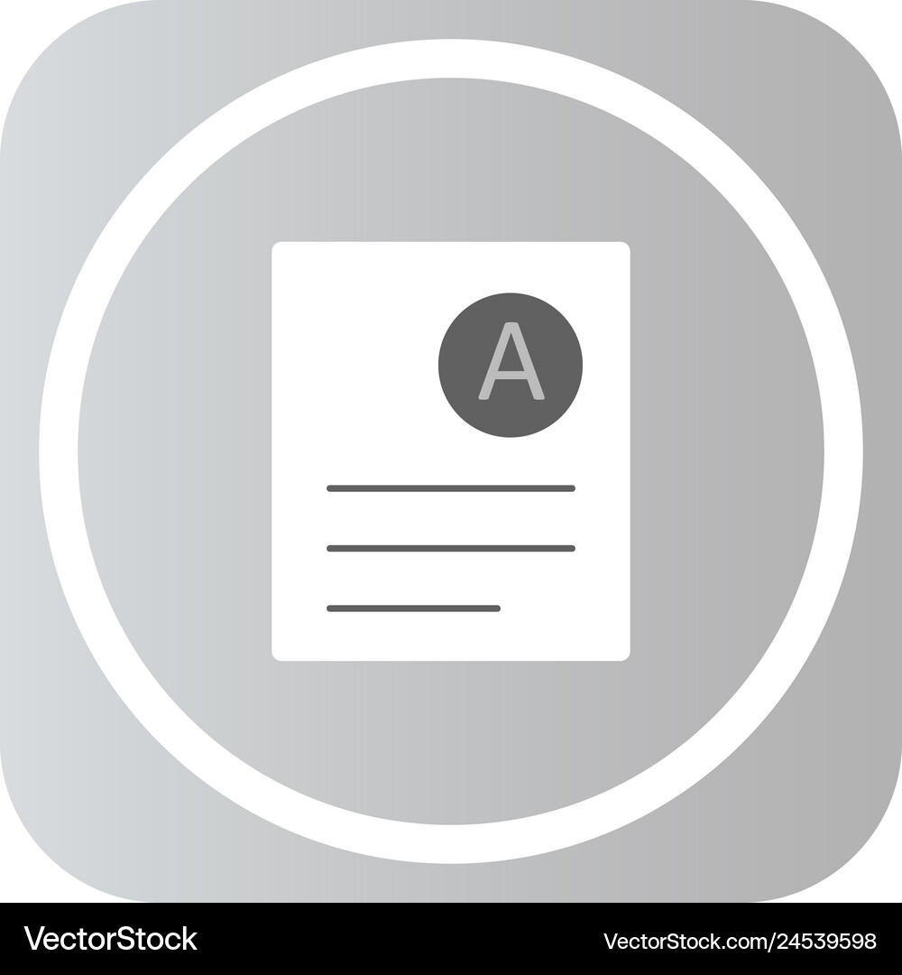 A grade icon Royalty Free Vector Image - VectorStock