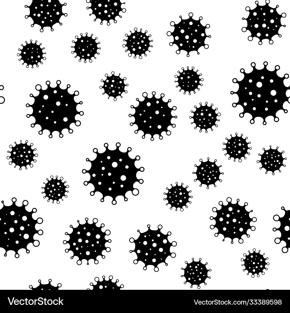 Coronavirus seamless background pattern Royalty Free Vector
