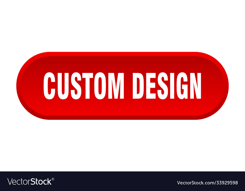 Custom design button rounded sign on white