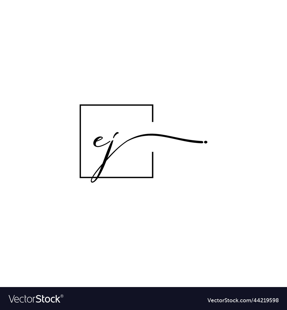 Ej signature square logo initial concept