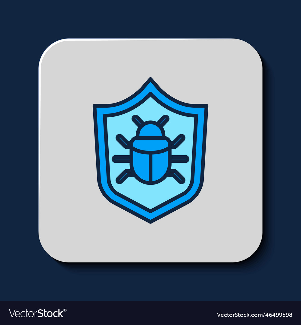 Filled outline system bug concept icon isolated vector image Filled outline system bug concept icon isolated