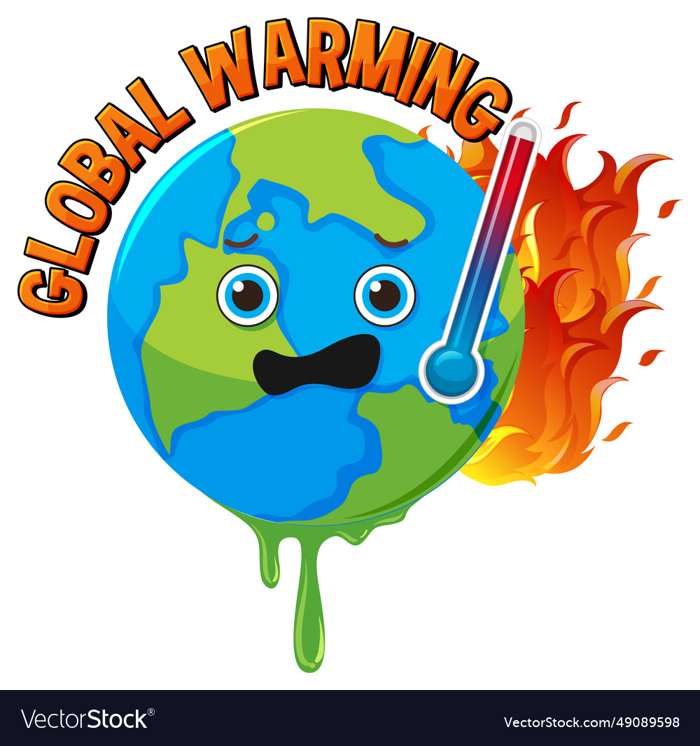 Global warming earths high-level thermometer Vector Image