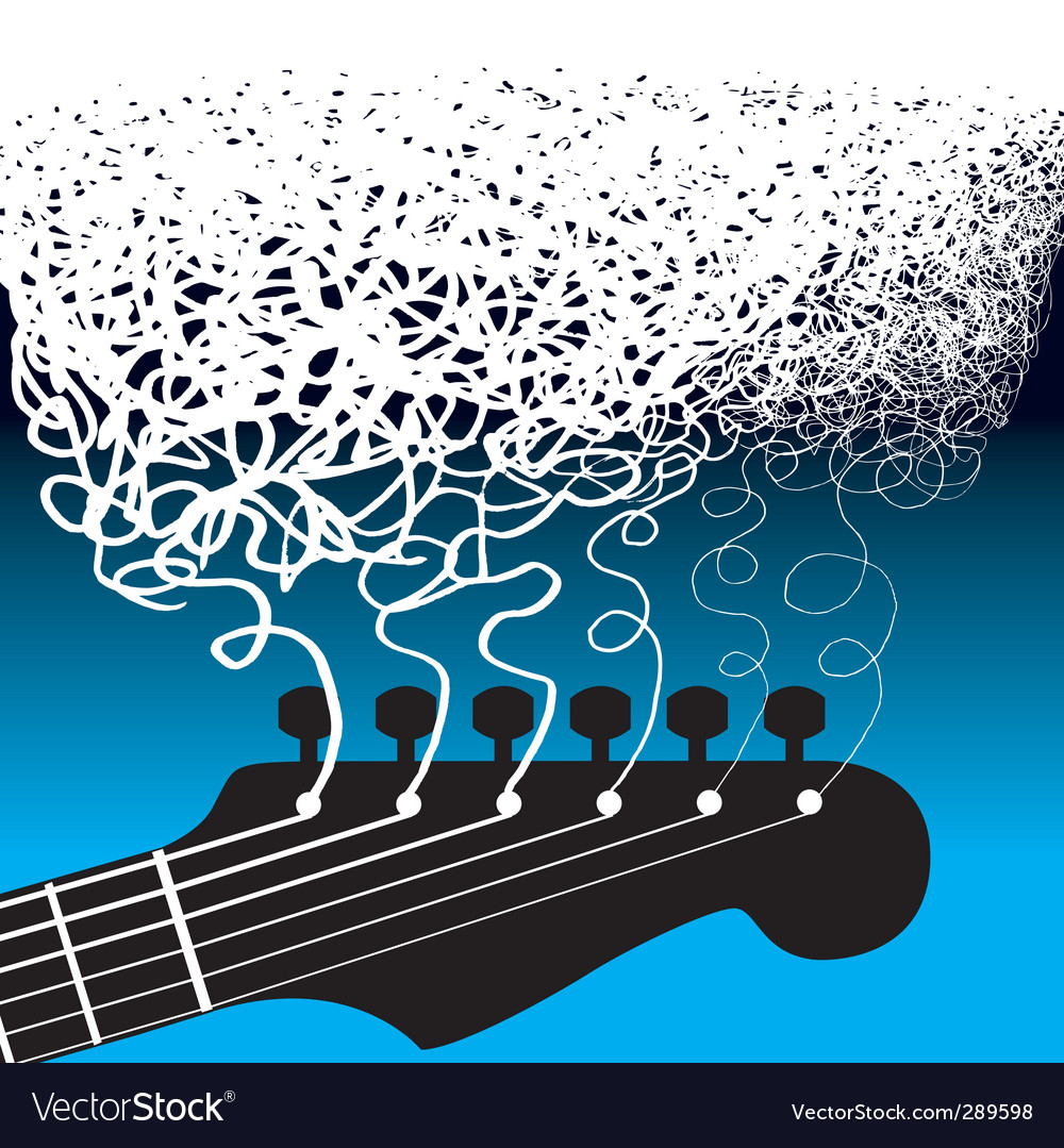 Guitar strings scribble square