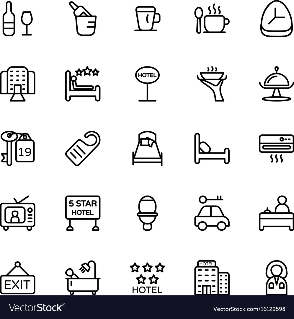 Hotel Line Icons - Collection