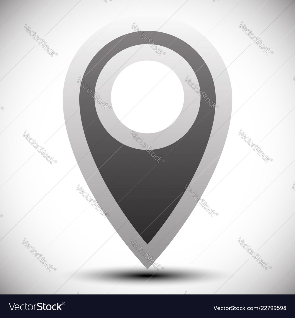 Map pin marker arrow pointer icon vector image Map pin marker arrow pointer icon
