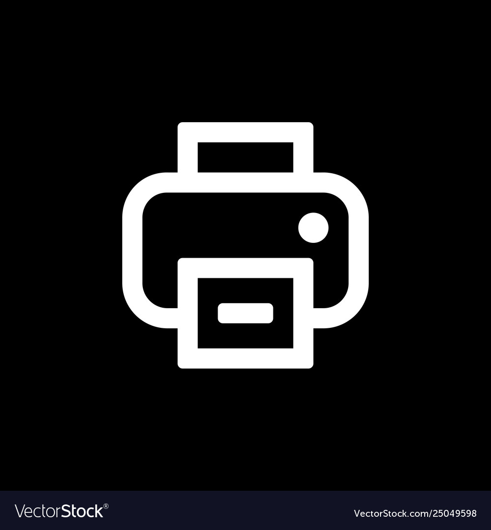 Printer icon for simple flat style ui design