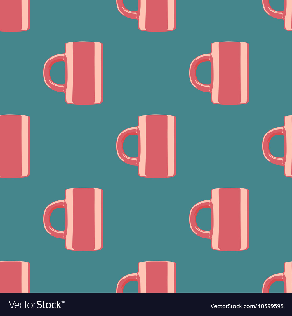 Seamless pattern with coffee cup