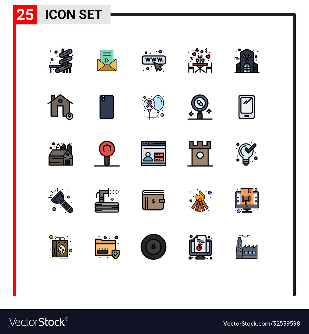 Set 25 modern ui icons symbols signs Royalty Free Vector