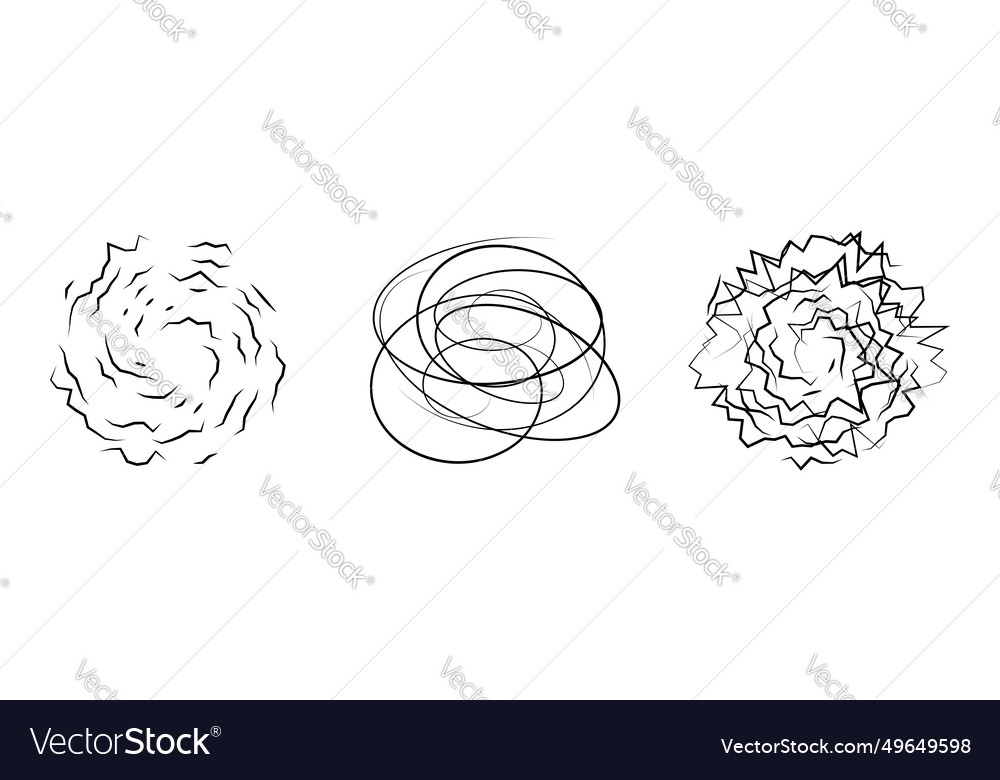 Swirl design elements abstract curve cartoon vector image Swirl design elements abstract curve cartoon