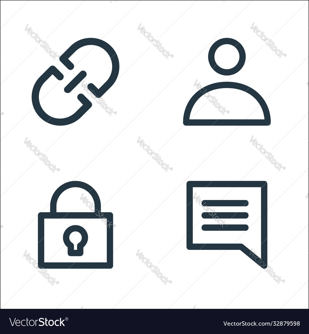 User interface line icons linear set quality Vector Image User interface line icons linear set quality