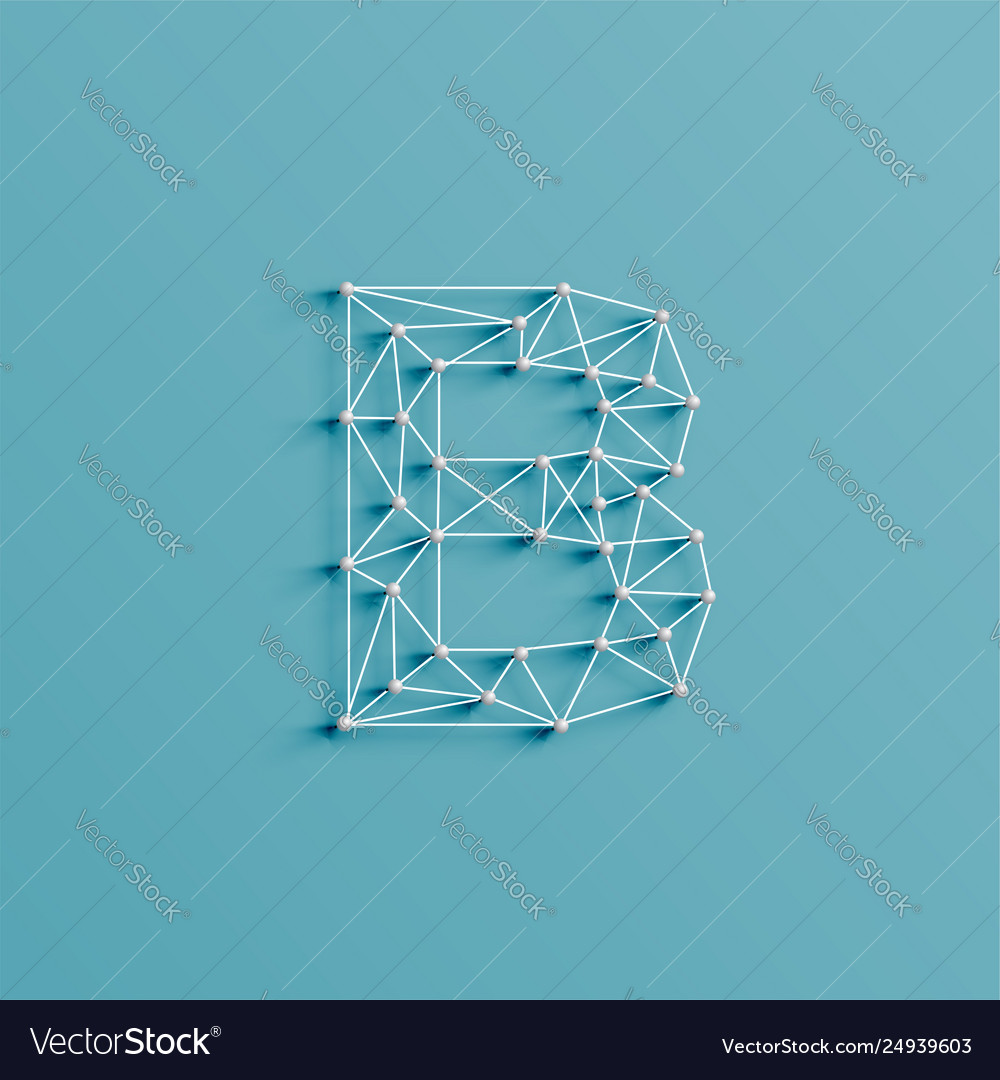 A character made pins and lines 3d