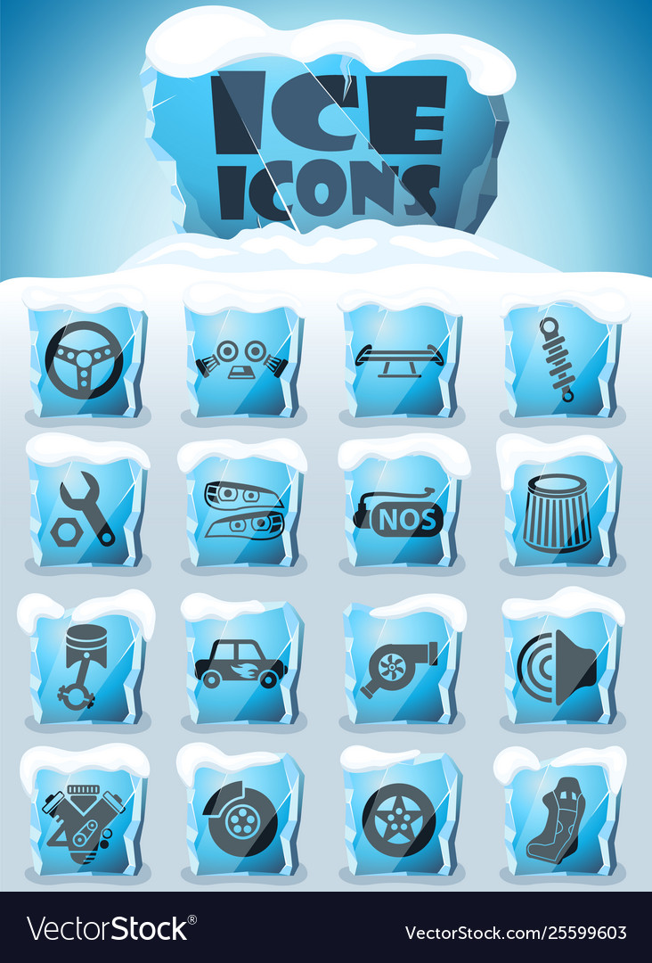 Auto tuning icon set