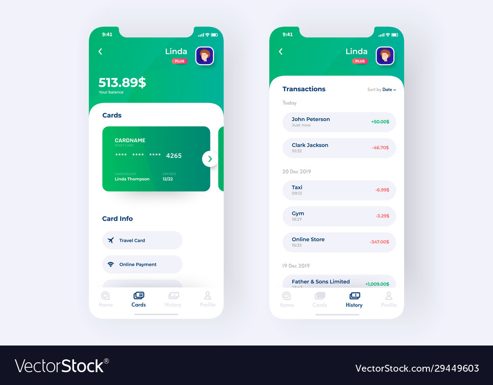 Banking app ui kit prototype design mobile