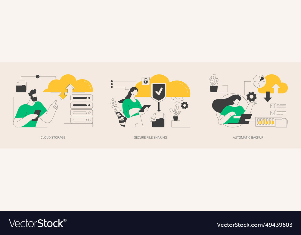 Database security abstract concept vector image Database security abstract concept