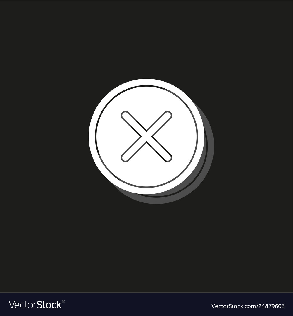 Delete sign icon remove button vector image Delete sign icon remove button