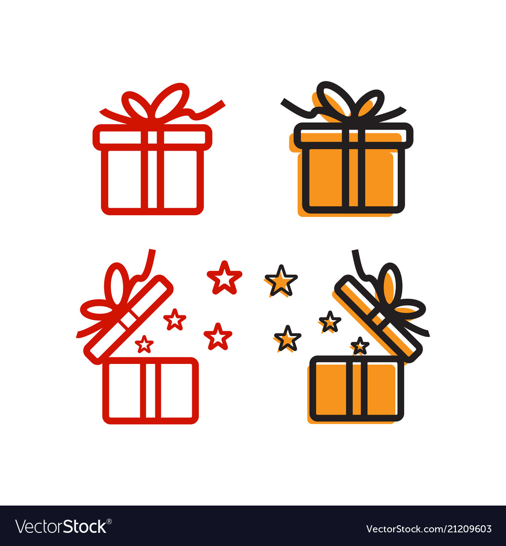 Gift box icon template