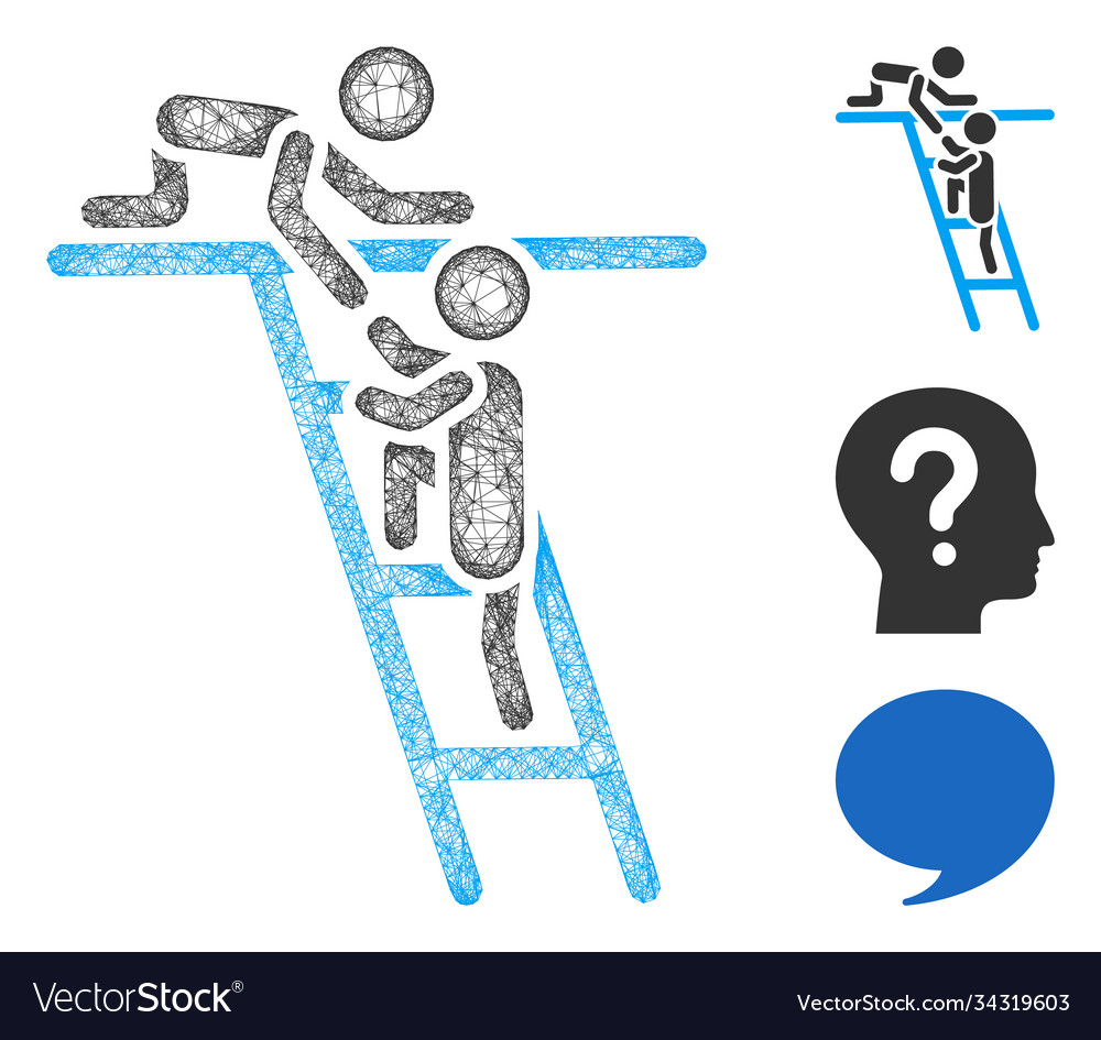 Help polygonal web mesh vector image Help polygonal web mesh