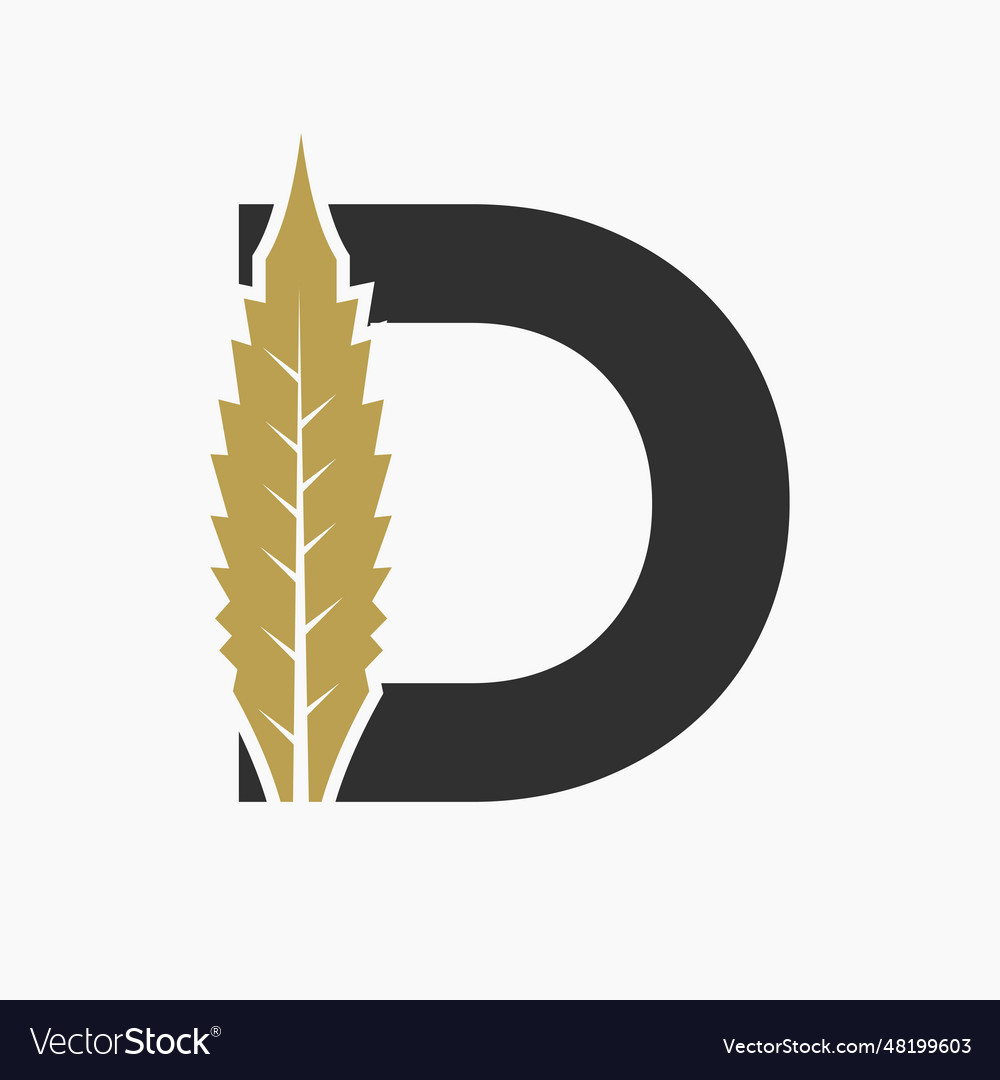 Letter d cannabis logo concept with marijuana Vector Image Letter d cannabis logo concept with marijuana