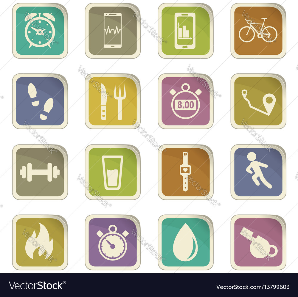 Monitoring apps icon set