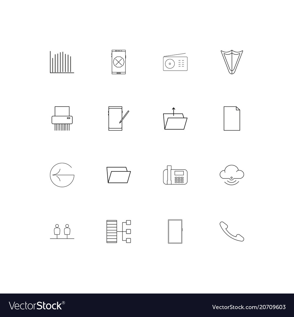 Network and database simple linear icons set