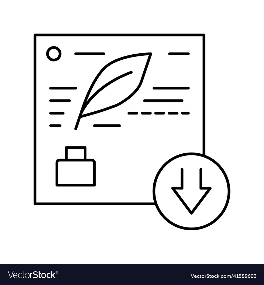 Writing description line icon