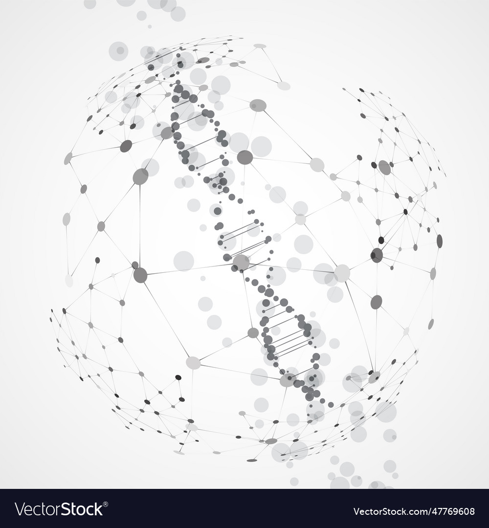 Big genomic data visualization vector image Big genomic data visualization