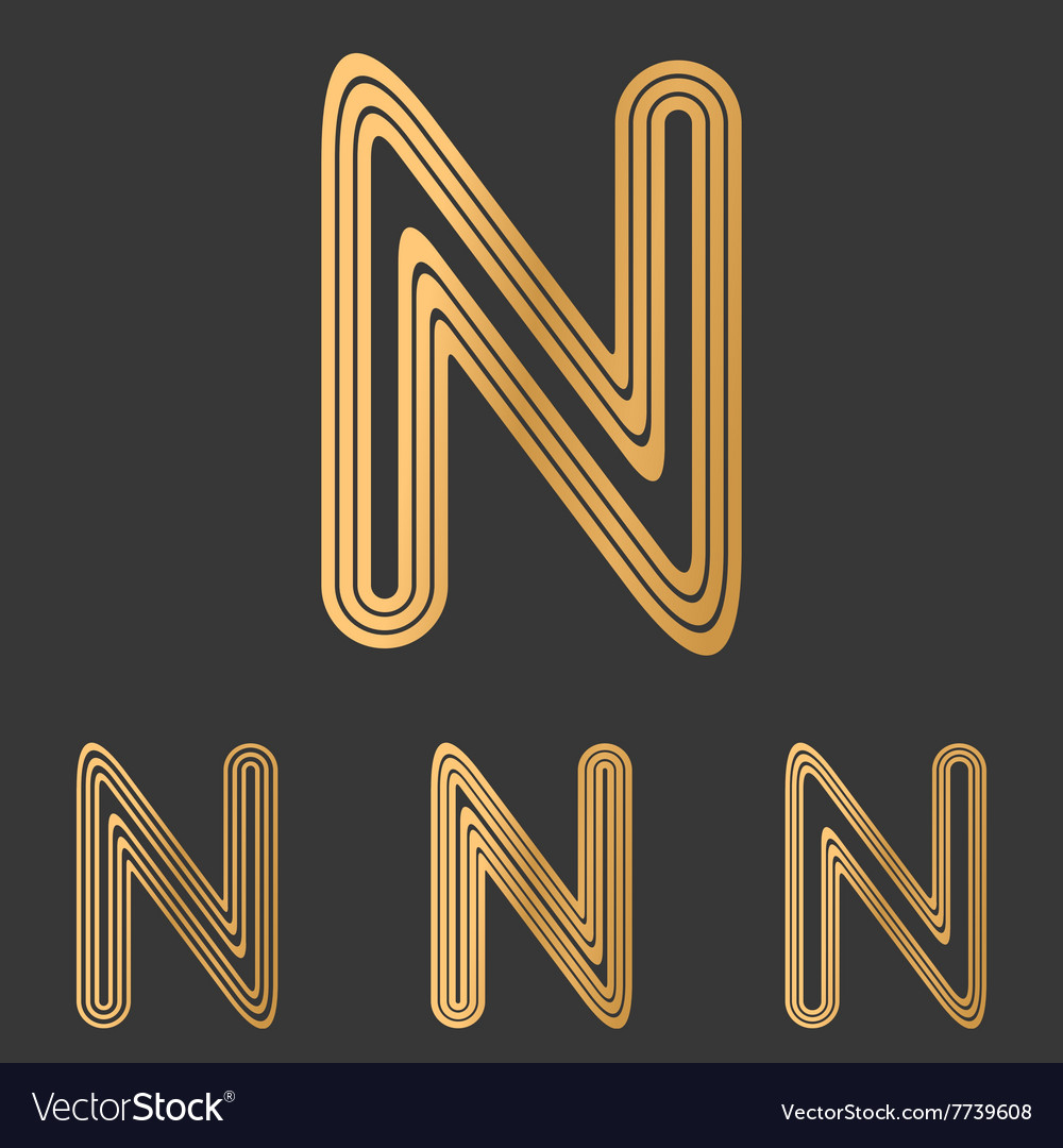 Бронзовая линия. N logo. N Design.