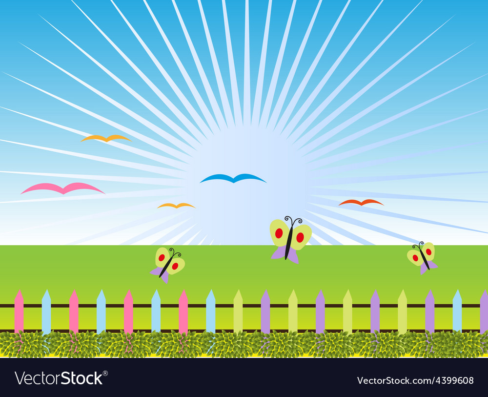 Cartoon landscape background Royalty Free Vector Image Cartoon landscape background Royalty Free Vector Image