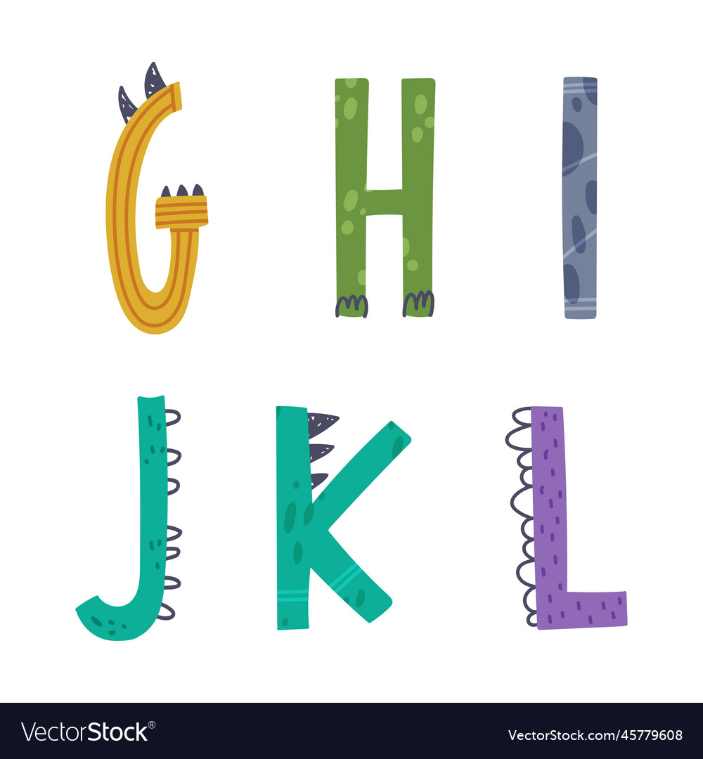 Dino alphabet capital letter for primary education
