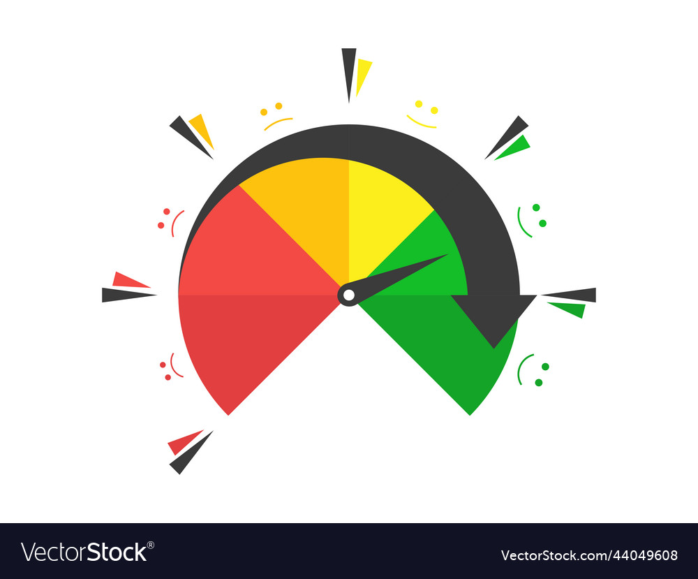 Good credit score rating indicator from vector image Good credit score rating indicator from