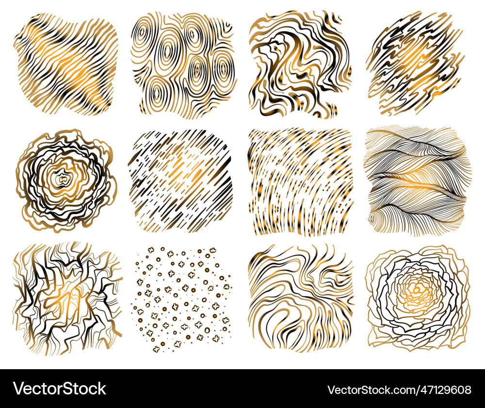Hand-drawn abstract textures minimal Royalty Free Vector
